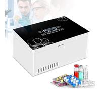TRTDYFKH Insulin Cooler Refrigerated Box LED Display 2-8℃ Drug Reefer Cooler Travel Case 8-10 Hours Rechargeable Battery Mini Medicine Outdoor Refrigerator(Batteryx1)