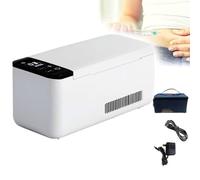 TRTDYFKH Insulin Cooler Travel Case, Case Cold Packs Mini Electric Refrigerated Box For Pharmacy Medicine Travel Cooler Insulin Refrigerator Case Refrigerated Box(1*battery)