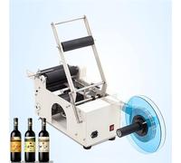 TRTDYFKH Label Labeling Machine, Aluminum Plate Semi-Automatic Round Bottle Self-Adhesive Label Dispenser, Precise Positioning, Easy Operation