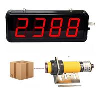TRTDYFKH LED Infrared Digital Counter 4 Digital Digit Counter, With Infrared Sensor Count Up To 9999 Can Use Production Line Counter