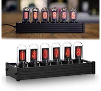 TRTDYFKH Nixie Tube Kit Clock, 6 Bit IPS LCD Screen Digital Time Photo Display, DIY Retro Smart Desktop Decoration, 12 And 24 Hours Display, Best Creative Gift Adults Boys