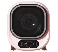 TRTDYFKH Portable Condenser Tumble Dryer 0-200 Minutes Hot Cold Air 3D Drying 5kg Vented Tumble Dryer 35dB Silent Perfect For Counter Top Or Wall Mounted Use(Pink)