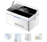 TRTDYFKH Portable Insulin Cooler Refrigerated Box, Medicine Refrigerator And Insulin Cooler For Car, Travel, Home(3*battery)