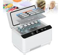 TRTDYFKH Portable Insulin Cooler Refrigerated Box, Portable Medicine Cooler Refrigerator- Constant Temperature Reefer Rechargeable LCD Display 2-8℃(2*battery)