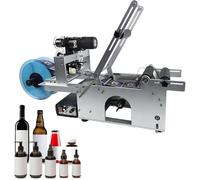 TRTDYFKH Semi-Automatic Label Applicator, Desktop Self-Adhesive Labeling Machine, Round Bottles Labeling Machine For Labeling Bottle