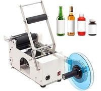 TRTDYFKH Semi-Automatic Round Bottle Labeling Machine 20-40 Pcs/min Bottle Label Applicator Bottle Labeler For 15-120mm Diameter