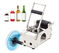 TRTDYFKH Semi-Automatic Round Bottle Labeling Machine, 20-40PCS/min Bottle Label Applicator Bottle Labeler For 12-90mm Diameter