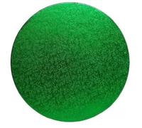 TRTO 10 Inch Green Cake Board Round Square Party Thick Drum 12mm Strong Boards for Parties, Events and Weddings
