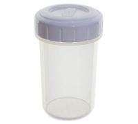 TRTO 1Pcs 0.4L Plastic Beaker Cup Twist Seal Screw Lid Airtight Liquid Storage Container 400ml (1)