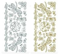 TRTO 1Pcs Beautiful Dragonflies & Flowers Peel Off Stickers - Card Making Crafts Easy to Use and Apply