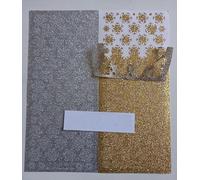 TRTO 1Pcs Gold Color Glitter Snowflake 1cm 1.8cm Peel Off Stickers Card Making Craft Scrapbooks Easy to Use and Useful for Decorations