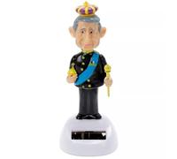 TRTO 1Pcs King Charles Coronation Solar Powered Dancing Pal Car Dash Home Office Toy