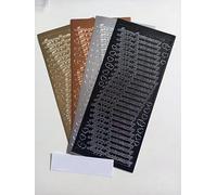 TRTO 1Pcs Silver Color Happy Anniversary Peel Off Stickers Gold Silver Black Copper Card Making Easy to Use and Sticks