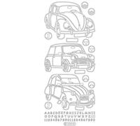 TRTO 1PCS Transport Cars Boats Ships Planes Trains - Starform Peel Off Outline Stickers Easy to Use and Apply