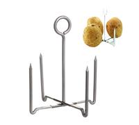 TRTO 1x 4 Spikes Folding Oven Baked Jacket Best Potato Baker Stand Potato Baker Rack for Perfectly Baked Potatoes | Jacket Potato Holder Stand