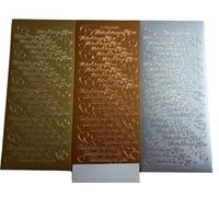 TRTO 1x Silver Thinking of You Peel Off Stickers 8mm Approx Sympathy Card Making Craft