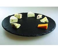TRTO 1x Slate Lazy Susan Board Revolving Turntable Serving Dish Cheese Useful for Kitchen