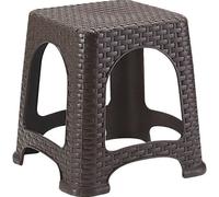 TRTO 1x Small Brown Rattan Stool seat Home Garden Furniture Indoor Outdoor Chair Useful for Home