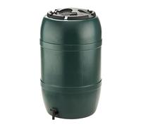 TRTO 210 Litre Rain Water Storage Butt Barrel Set Childproof Lockable Lid Tap Green