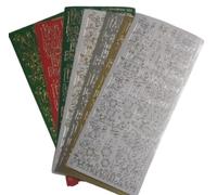 TRTO 2Pcs Gold Let It Snow Peace Merry Happy Christmas Peace Peel Off Sticker Card Making