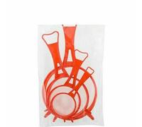 TRTO 4 Pack Plastic Sieves Multi Purpose Small Mesh Scoop Sieve Strainer Food Kitchen Easy to Use and Clean, Red (Seive010)