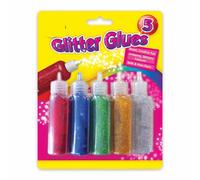 TRTO 5 Pack Glitter Glues Glue Sparkle Crafts Art Kids Children School Fun