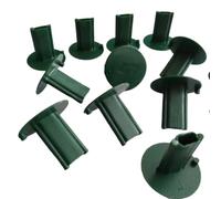 TRTO 50x Cane Caps Split Bamboo Flower Stick Toppers Eye Skin Garden Safety Green