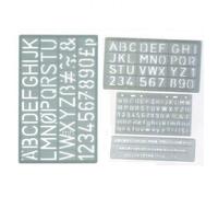 TRTO 5mm 10mm 20mm & 30mm Set 4 Upper CASE Alphabet & Number Lettering Stencil Craft