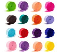 TRTO 82FT Crepe Paper Party Streamers Roll Birthday Wedding Hanging DIY Décor Useful for Any Parties Decoration