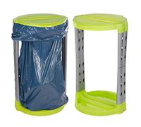 TRTO Green 120L Collapsible Plastic Recycle Garbage Waste Rubbish Bin Bag Sack Stand Holder Easy To Use