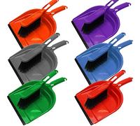 TRTO Many Color Hand Held Dustpan & Brush Set Sweeping Clip Cleaning Floor Easy Clean Soft Easy to Use and Cleans (Blue)