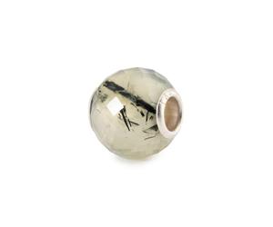 TrTrollbeads Green Prehnite Faceted Gemstone Bead Charm for Women
