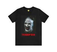 TRTRTRRERE Halloween Terrifier Short Sleeve T-Shirt - Art The Clown - Horror Movie Shirt Black