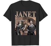 TRTRTRRERE Janet Jackson Shirt Janet Jackson Together Again Tour T Shirt Unisex Short Sleev Black
