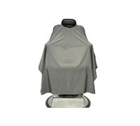 TRU BARBER Barber cape, 100% Polyester, light weight cape and Waterproof, Salon and Barbershop work GREY, Black, Large