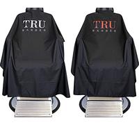 TRU BARBER- Hairdressing Cape, silicone neck, 100% Polyester, Waterproof, Barber Cape, Barbershop Pack of 2, Sheet, XXL