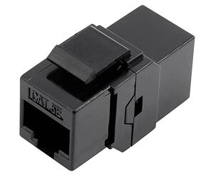 TRU Components 93013c1176 RJ45 Double Coupling 1425900 Adaptor Straight Black 1 Piece