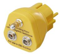 TRU Components TC-12351672 Earth Plug M5 Connector, 2 x Push Button Connectors 10 mm Pack of 1