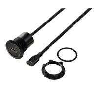 TRU COMPONENTS TC-13376304 USB-C 3.1 socket/socket cable black 1 m...