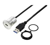 TRU COMPONENTS TC-13376308 USB-C 3.1 to USB-A 1m cable silver sing...