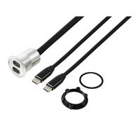TRU COMPONENTS TC-13376316 USB-C 3.1 cable silver 1m 2x socket plug