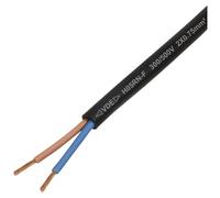 TRU COMPONENTS TC-13389160 Rubber flexible cable black 100m 2x0.75...