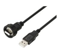 TRU COMPONENTS TC-13543596 USB-C Male Female Back mount Waterproof...