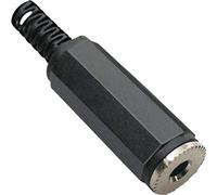 TRU COMPONENTS TC-2517002 Jack Connector 3.5 mm Female Straight Number of Poles 2 Mono Black