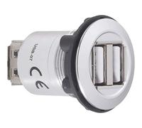 TRU Components USB 2.0 Extension Cable 2 x USB Female Type A to 2 x USB Female Type A USB-07 1229316 Pack of 1