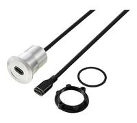 TRU Components USB-C (3.1) Female/Female 1 m Cable Silver TC-13376300 Contents: 1 Piece