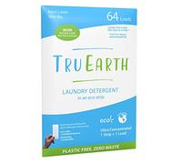 Tru Earth Eco-Strips Laundry Detergent 64 Loads - Eco-Friendly, Plastic Free Packaging, Ultra-Concentrated, Pre-Measured, Easy Storage - For Machine & Hand Washing, Fresh Linen Scent