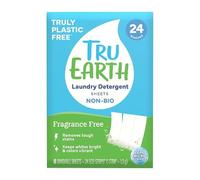Tru Earth Laundry Detergent Sheets Non-Bio Fragrance Free 24 Washes, Eco-Friendly, Plastic Free Packaging, Ultra-Concentrated, Pre-Measured, Easy Storage - For Machine & Hand Washing (Fragrance Free)