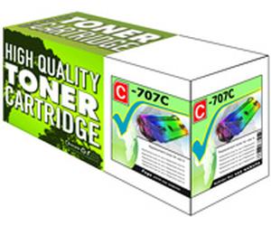Tru Image 1C_707C High Yield Cyan Laser Toner Cartridge Compatible with Canon 707C