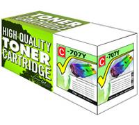 Tru Image 1C_707Y High Yield Yellow Laser Toner Cartridge Compatible with Canon 707Y